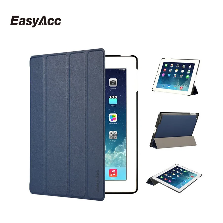 Easyacc для iPad 2/3/4 тонкий чехол из искусственной кожи мягкий чехол-книжка с функцией