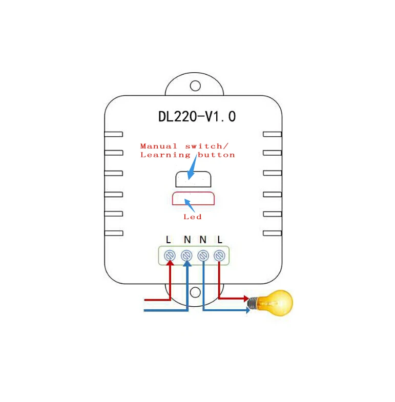 1CH RF беспроводной выключатель света с дистанционным управлением 85V 110V 120V 220V 250V 1 *