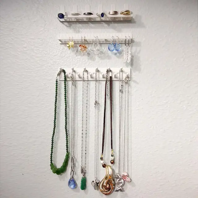 Fun Jewelry Necklace Earring Organizer Wall Hanging Display Stand Fun Jewelry Necklace Earring Organizer Wall Hanging Display Stand Rack Holder Home Storage Racks Holders Accessories