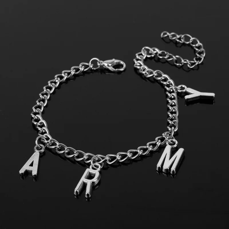 Hfarich Мода Jin SUGA J-hope jimin лодыжки браслет армейские браслеты для женщин и девочек