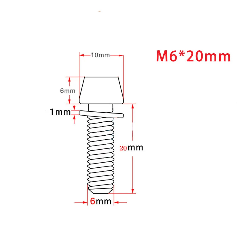 4 шт./лот шток руля велосипеда M5/M6 велосипедный винт для руля болт из алюминиевого сплава фиксированная передача MTB Аксессуары для велосипеда