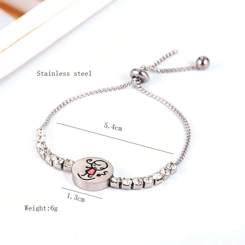 

OUFEI Stainless Steel Zircon Girl Bracelet personalise fashion Bracelet Adjustable Bracelet Child Family Birthday Gift new 2019