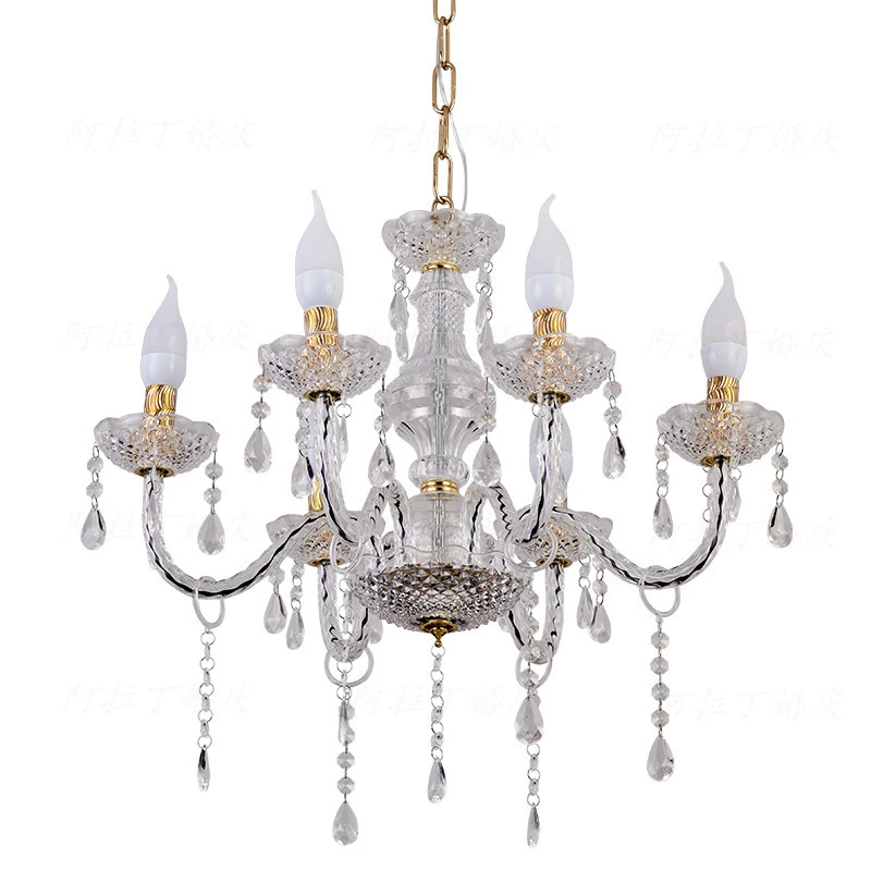 US $392.60 10PCS MultiHead Acrylic Crystal Decorative Chandelier Wedding Props Living Room Decoration Party Supplies