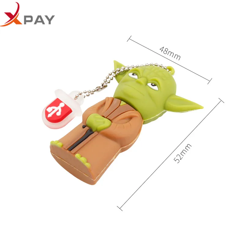 USB 2.0 Yoda Star wars USB flash drive pendrive cartoon Silicone 128GB 64GB 16GB 8GB 4GB all styles usb flash 32GB free shipping