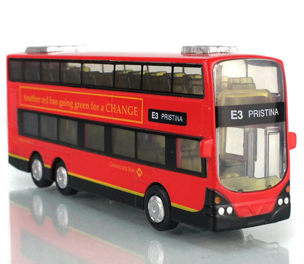 Buy Kids Toys Alloy 1/43 Sightseeing Bus Model Mini