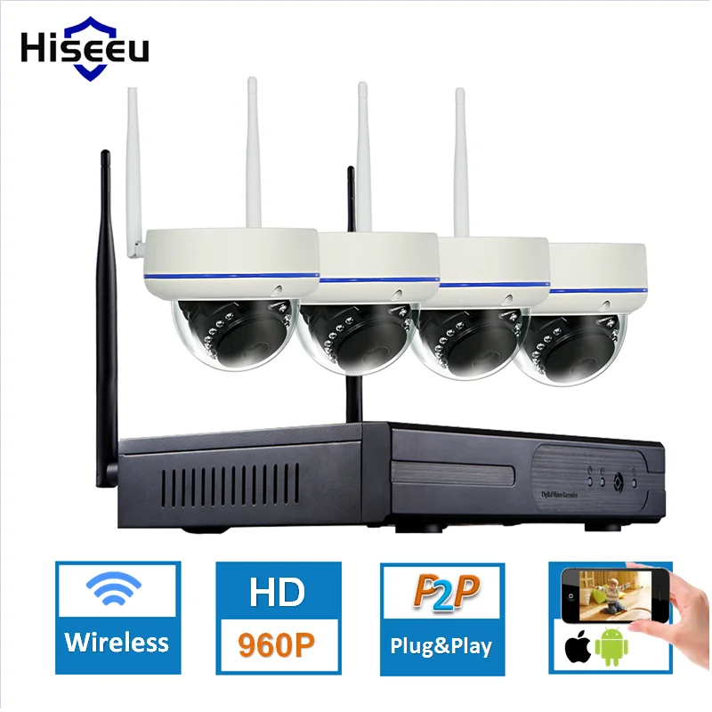 

4CH 960P HD Wireless CCTV System Dome Powerful WIFI NVR IP Camera IR-CUT CCTV Camera Security video Surveillance Kits