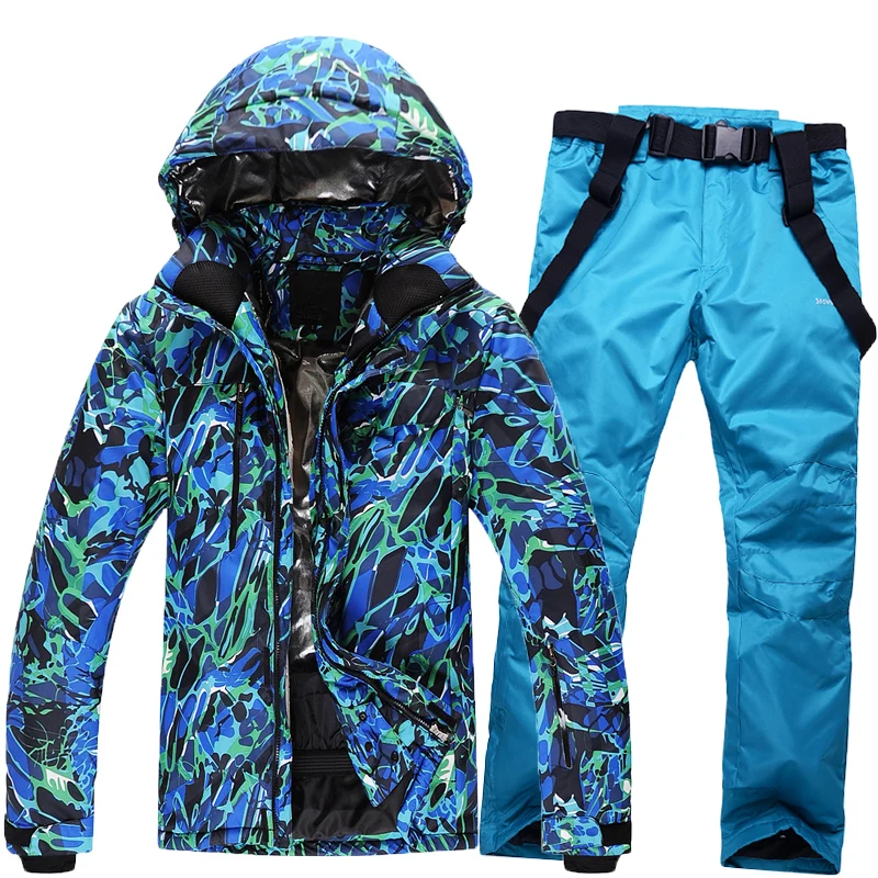 Mens New Skiing Suit Sets Outdoor Snowboarding Clothing Waterproof