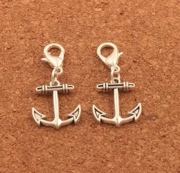 

100pcs 14x30mm zinc alloy Anchor Hope Clasp European Lobster Trigger Clip On Charm Beads C004