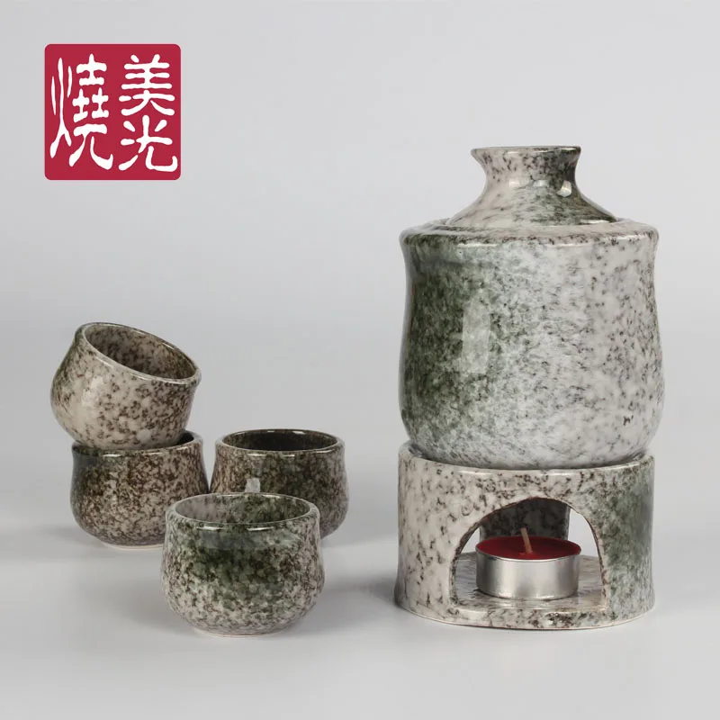 New Ceramic jug wine Sake warm pot Kit Set japanese style celadon sake