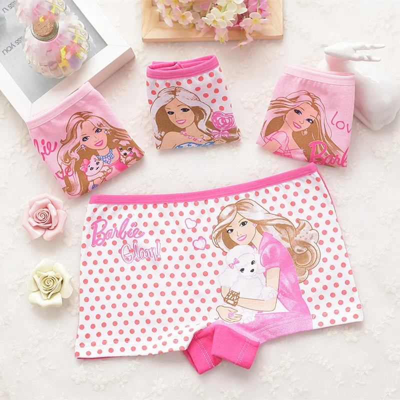 

4 Pcs/Lot Girls Underwear Soft Cotton Baby Boxer For 2-9y Kids Shorts Panties Children Teenager Underwear
