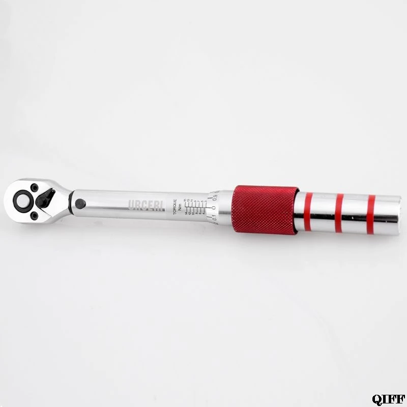 1/4" 2-15Nm Drive Click Torque Wrench Hand Spanner+ 9 Socket Bits+ Box Set Bike Bicycle Tool