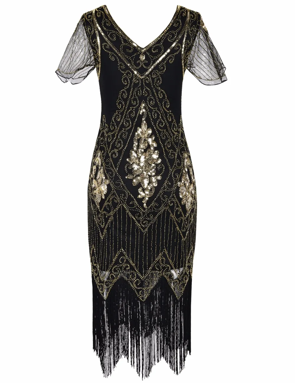 PrettyGuide Women's 1920s Great Gatsby Dress Sequin Art Deco Flapper ...