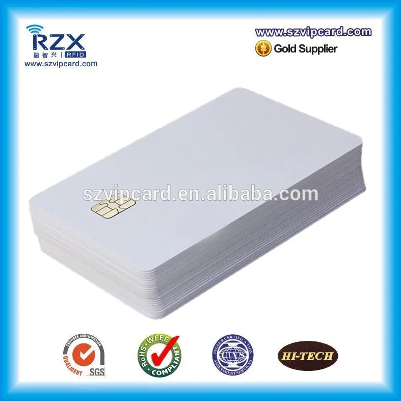 Высокое качество 1000 шт. белый ПВХ пустой смарт-карты с AT24C02 чип
