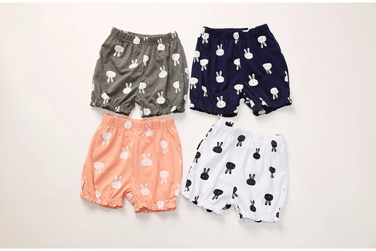 2018 Summer Casual 2-10 Years Old Children Kids Korean Style Fashion Cotton Rabbit Print Lantern Sports Beach Shorts Girl Baby  (9)