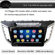 Car GPS Navigation Aadio Video Player for Hyundai ix25 10.2 inch HD capacitive touch screen Built-in wifi bluetooth Am/Fm
