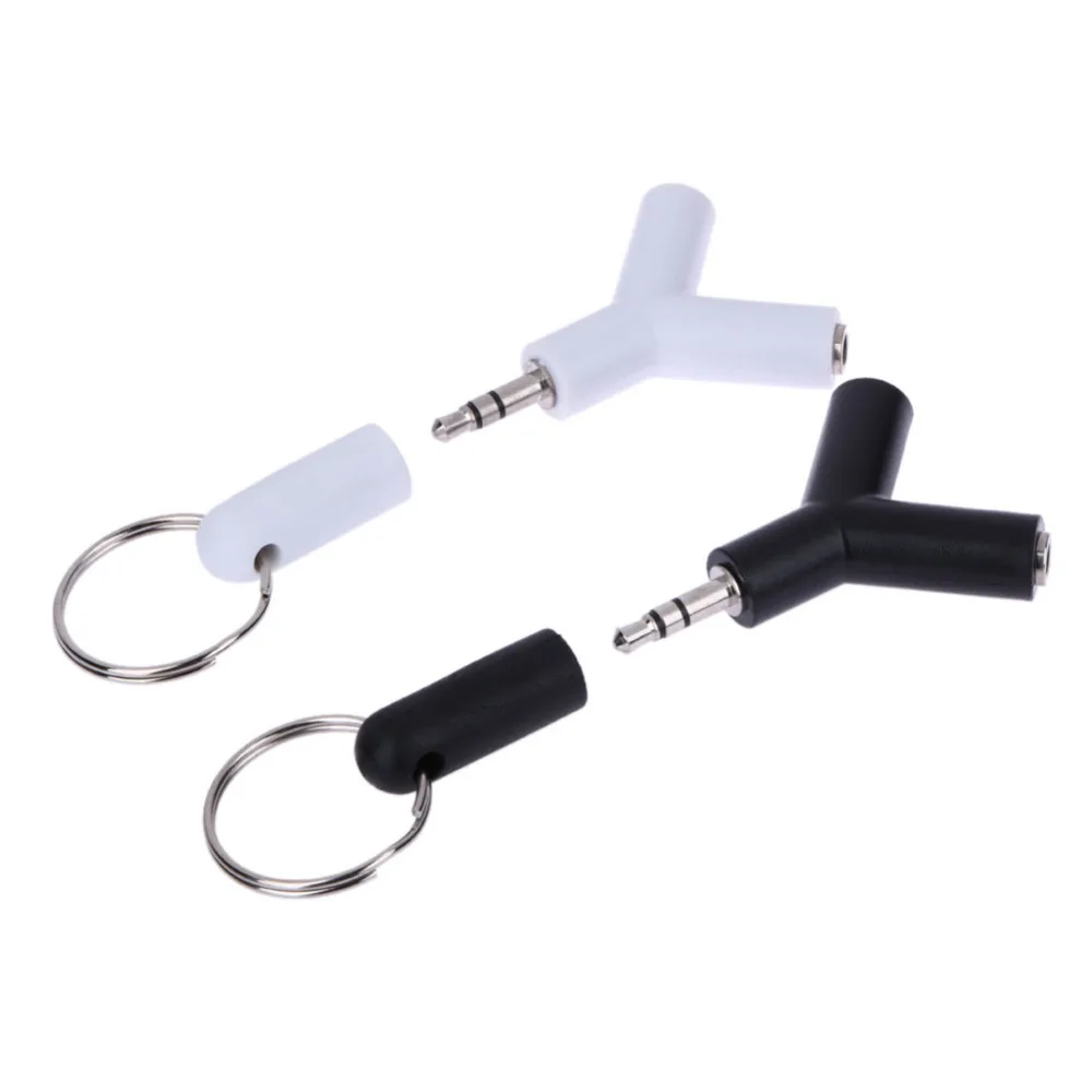 Koop 2 stks Dubbele Jack Adapter 3.5mm Male naar 2 Vrouwelijke Stereo Audio Hoofdtelefoon Oortelefoon Splitter Adapter voor Samsumg voor iPhone MP3 Nieuwe