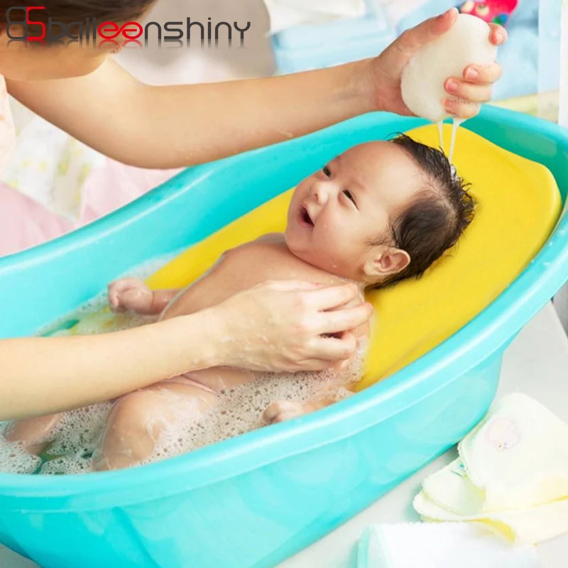 Balleenbrillante tapis de bain pour bébé | Coussin éponge antidérapant pour nouveau-né, coussin de bain pour bébé, jouets soins, baignoire à filet de sécurité pliable