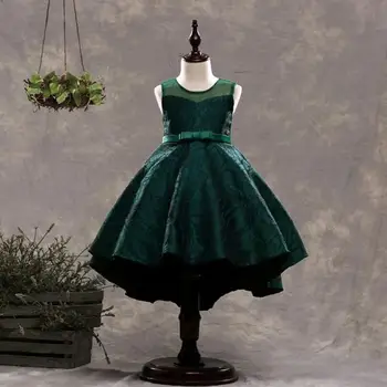 

Children princess Trailing dress girls evening piano Customes summer baby Jacquard Dresses For Wedding Birthday Party Frocks