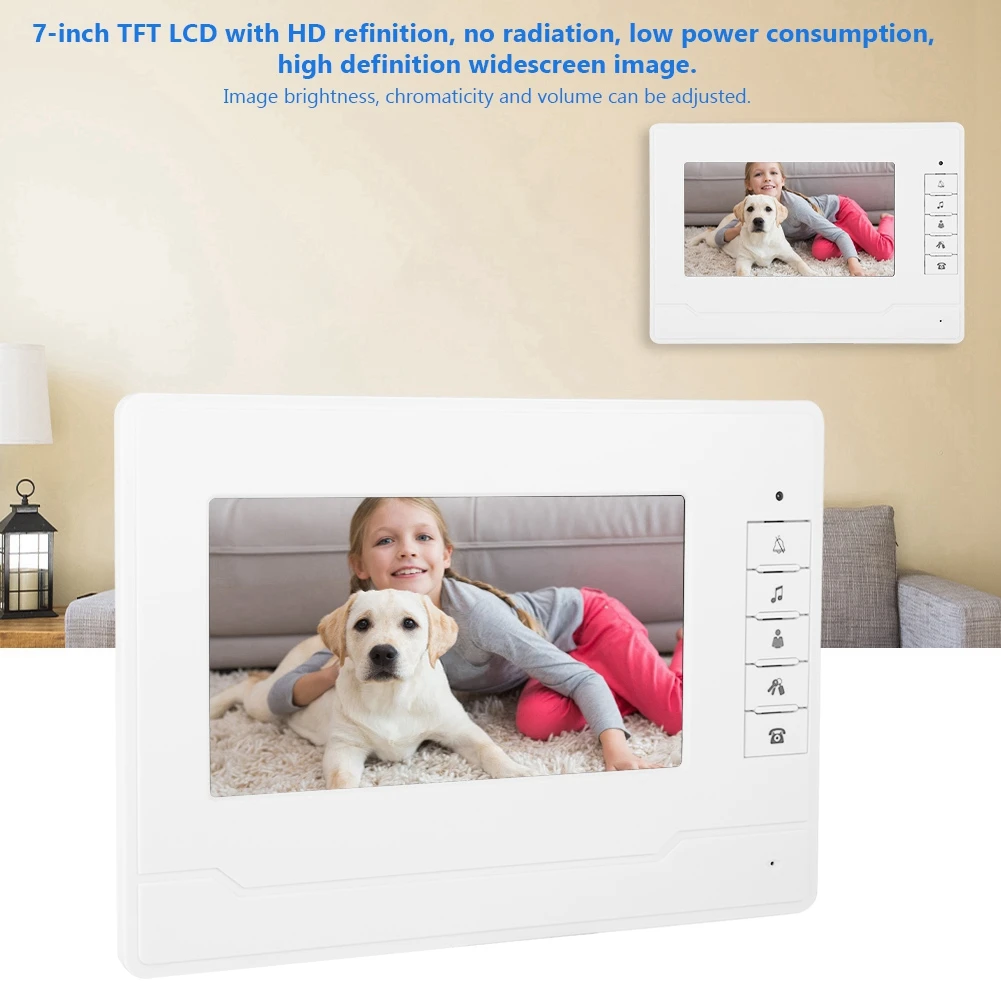 Водонепроницаемый 7 дюймов TFT/lcd HD Проводная видеодомофон дверной звонок Инфракрасный ночного видения дверной звонок Горячая