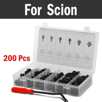 

200pcs Car Retainer Rivet Clips Plastic Fasteners Kit Auto Push Pin Rivets For Scion Fr-S Ia Im Iq Tc Xa Xd Set Styling