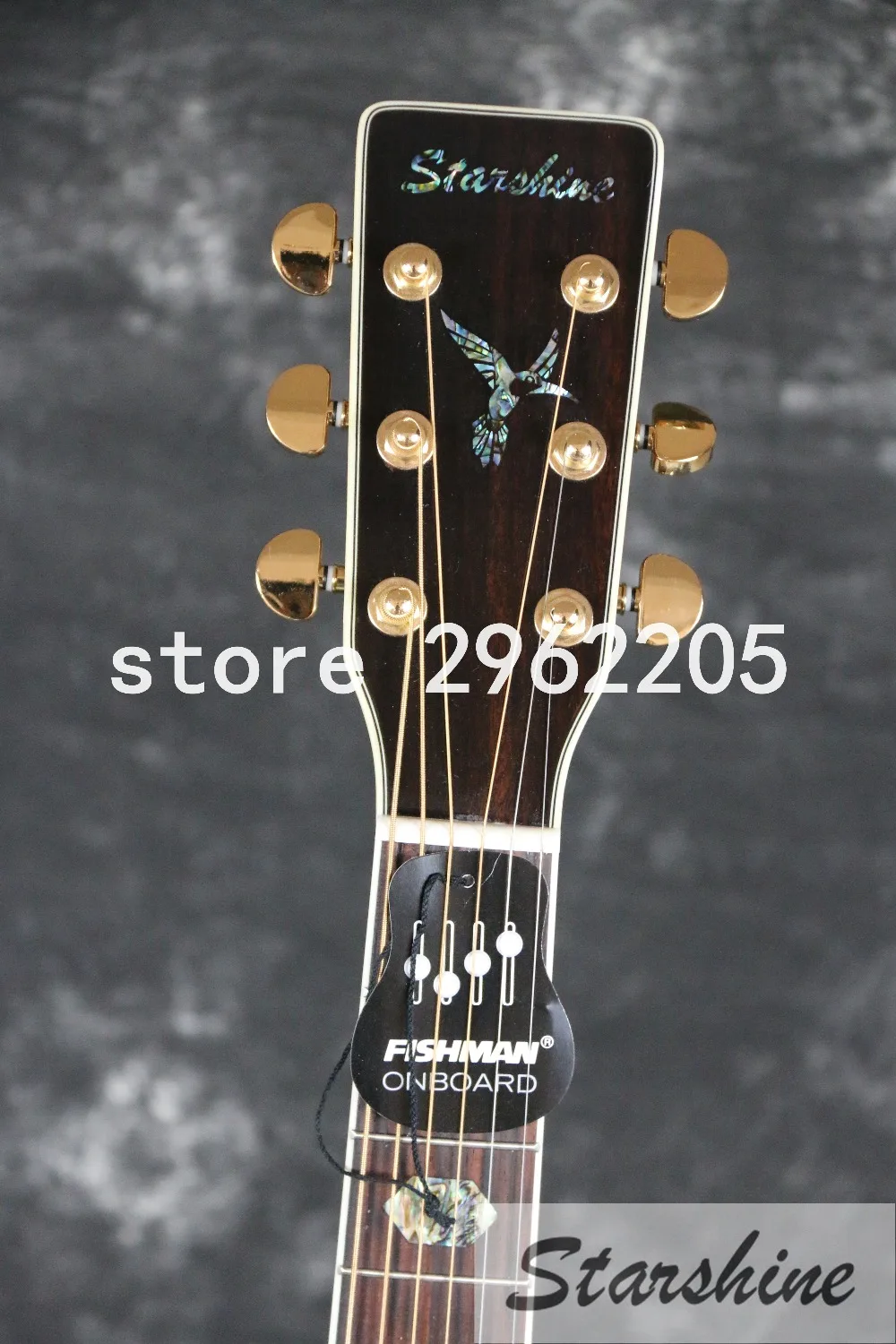 Inlock высокого качества Starshine SR-RS-45A 41 ''Акустическая гитара Grover тюнер Твердый Топ fishman EQ Золото Оборудование