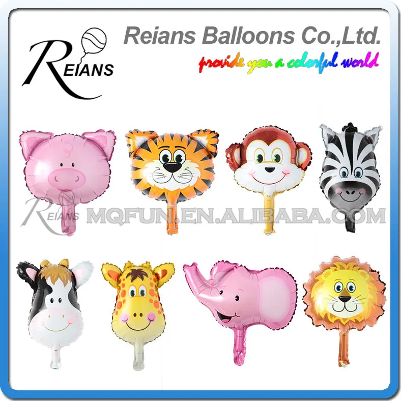 

Wholesales 500pcs Monkey Tiger Zebra Deer Cow Head Helium Foil Balloons Birthday Party Animal Air Balloons Animal Theme Party