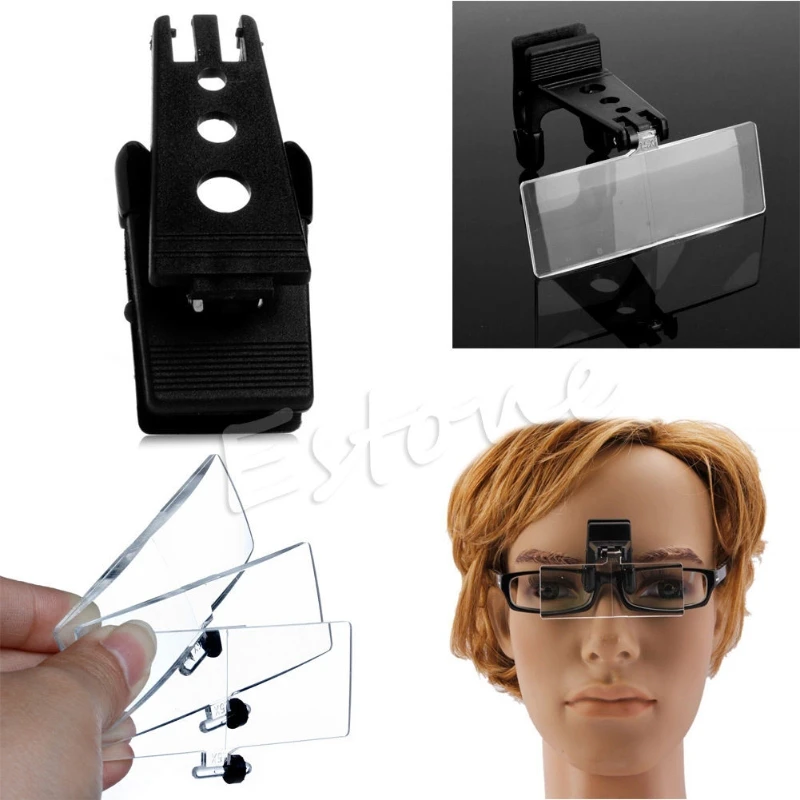 

Folding Eyeglass Clip On Flip Magnifying Loupe Glass Handsfree Precise Magnifier