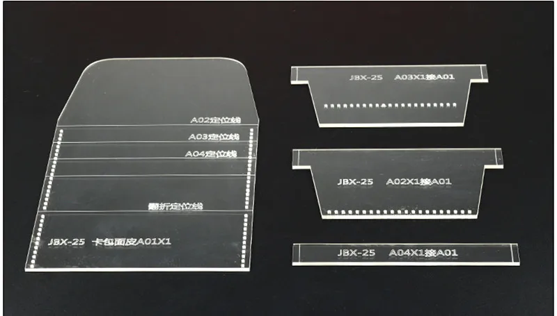 DONYAMY 1 комплект акриловый кошелек кожаный шаблон карты пакеты