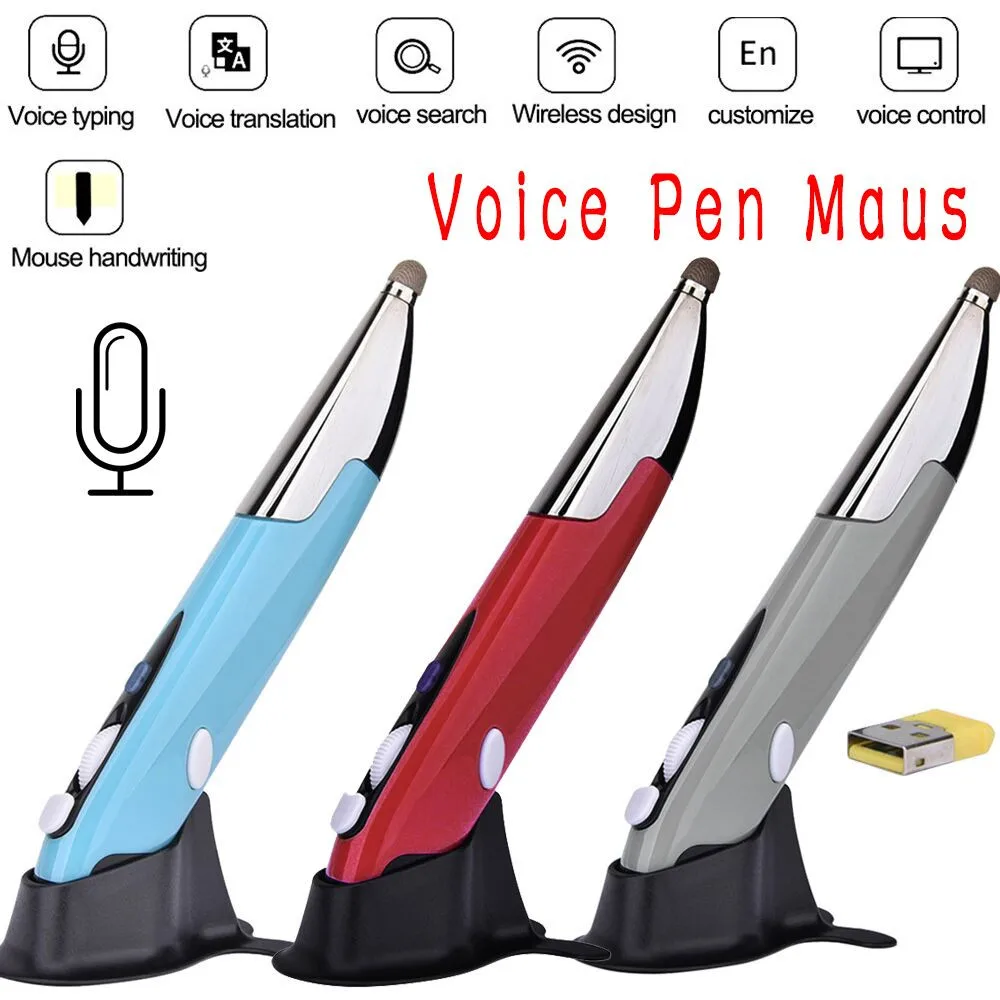 2019 Новинка 2,4 ГГц PR-03 оптическая USB Беспроводная Флешка для записи голоса мышь подставка для ноутбука рисунок Учительская ручка для