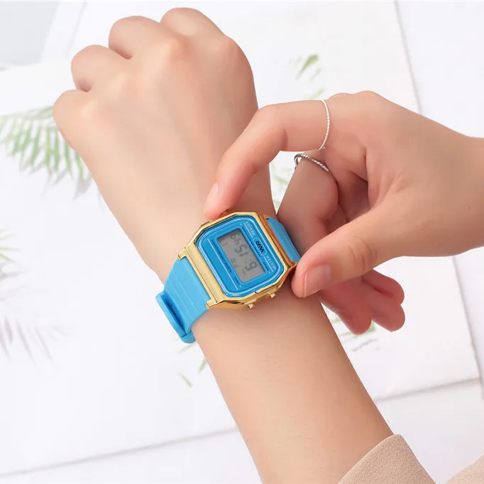Спортивный светодиодный дисплей электронные часы для женщин цифровые часы унисекс мужской браслет часы Montre Homme Relogio Feminino# B