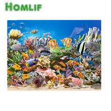 Аквариум 5d diy алмазов картина розовый полная квадратный океан пейзаж Алмазная вышивка значок пион живопись ИД Мубарак Роза