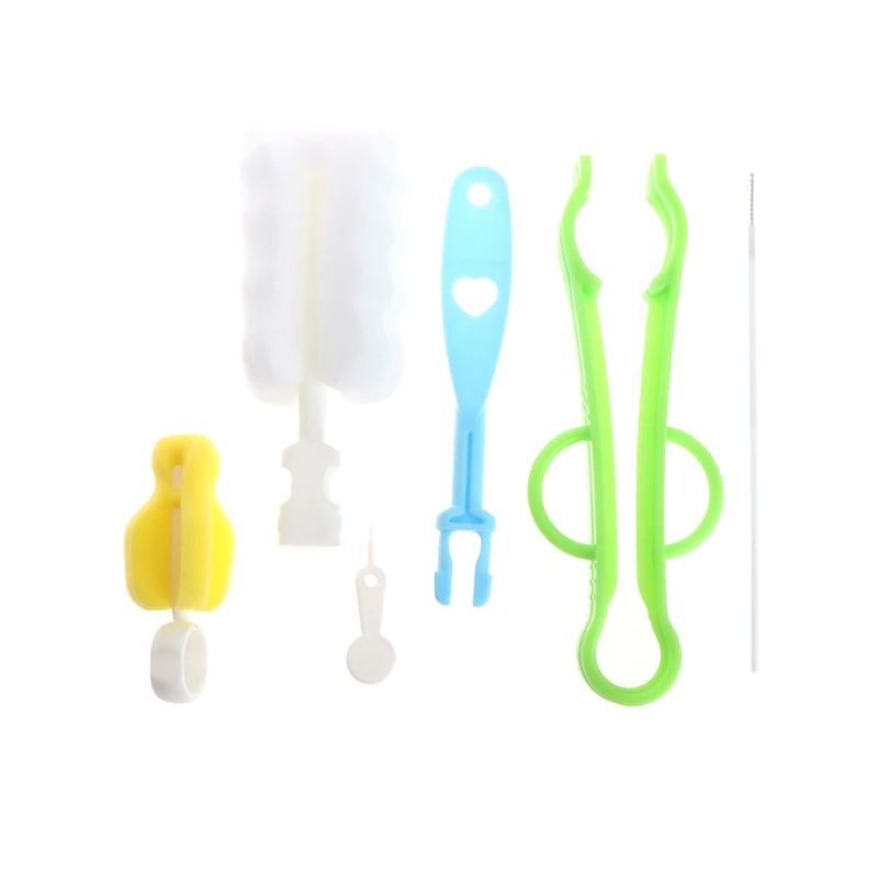 

Mom Love 5pcs Sponge Brush Baby Bottle Cup Glass Pacifier Washing Clean Cleaner Tool Convenient