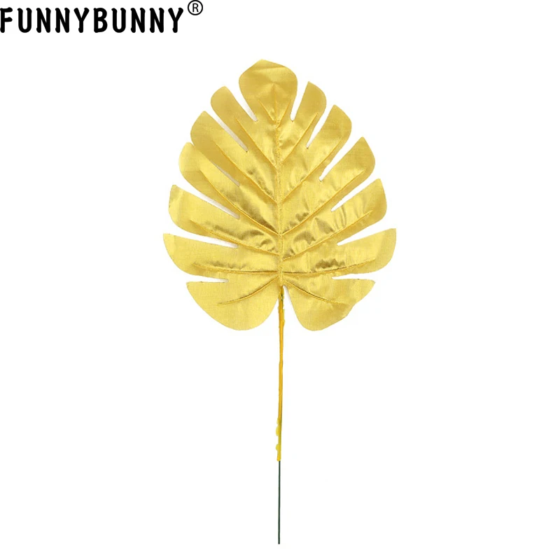 FUNNYBUNNY Золотая серия имитация листьев Monstera шелковые цветы искусственные