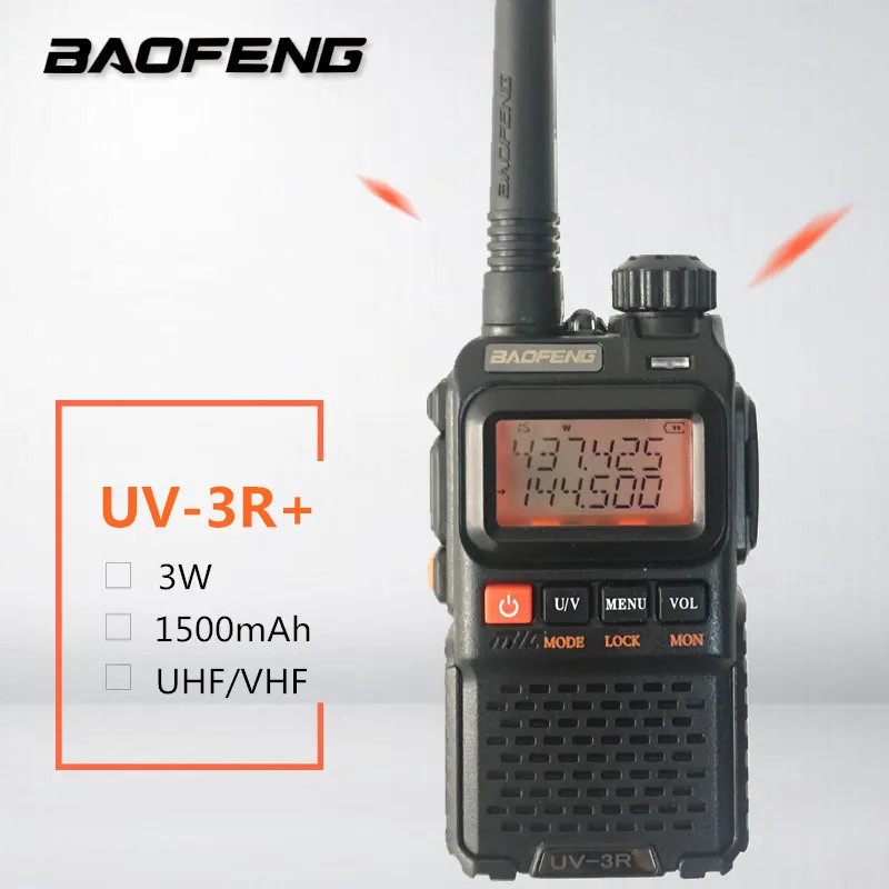 

Baofeng UV-3R+ Plus Mini Walkie Talkie Portable UHF VHF Two Way Radio Comunicador uv3r Ham Hf Radio Transceiver FM Woki Toki