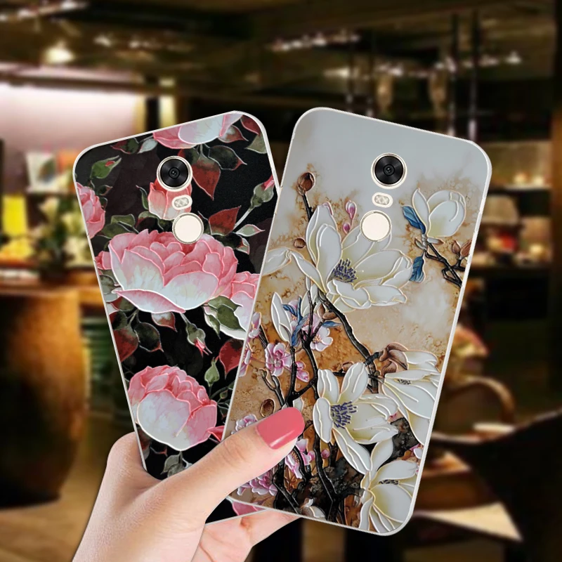 

ShuiCaoRen Luxury Silicone Case For Xiaomi Redmi 5A Pretty Flower TPU Phone Cover Bag For Xiaomi Redmi 5 Plus / Note 5 Cases