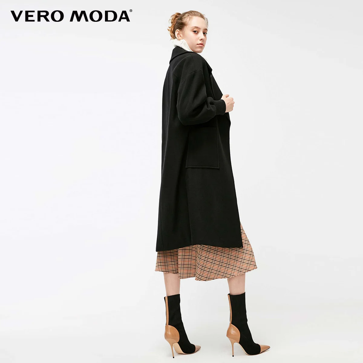 Vero Moda новое рабочее свободное приталенное минималистичное шерстяное пальто с лацканами для женщин | 318427507