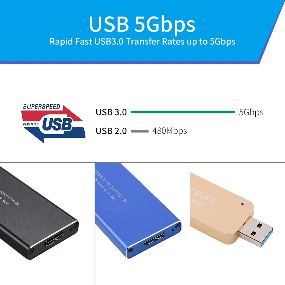 Универсальный адаптер NGFF M.2 к USB 3 0 5 Гбит/с корпус SSD чехол для хранения подходит