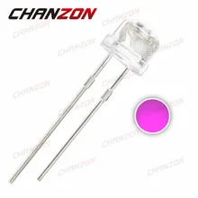 100 шт., 5 мм, соломенная шляпа, розовый прозрачный СВЕТОДИОДНЫЙ светильник-диод, широкий угол, 5 мм, прозрачный, 3 в, светильник, светодиод, лампа с отверстием