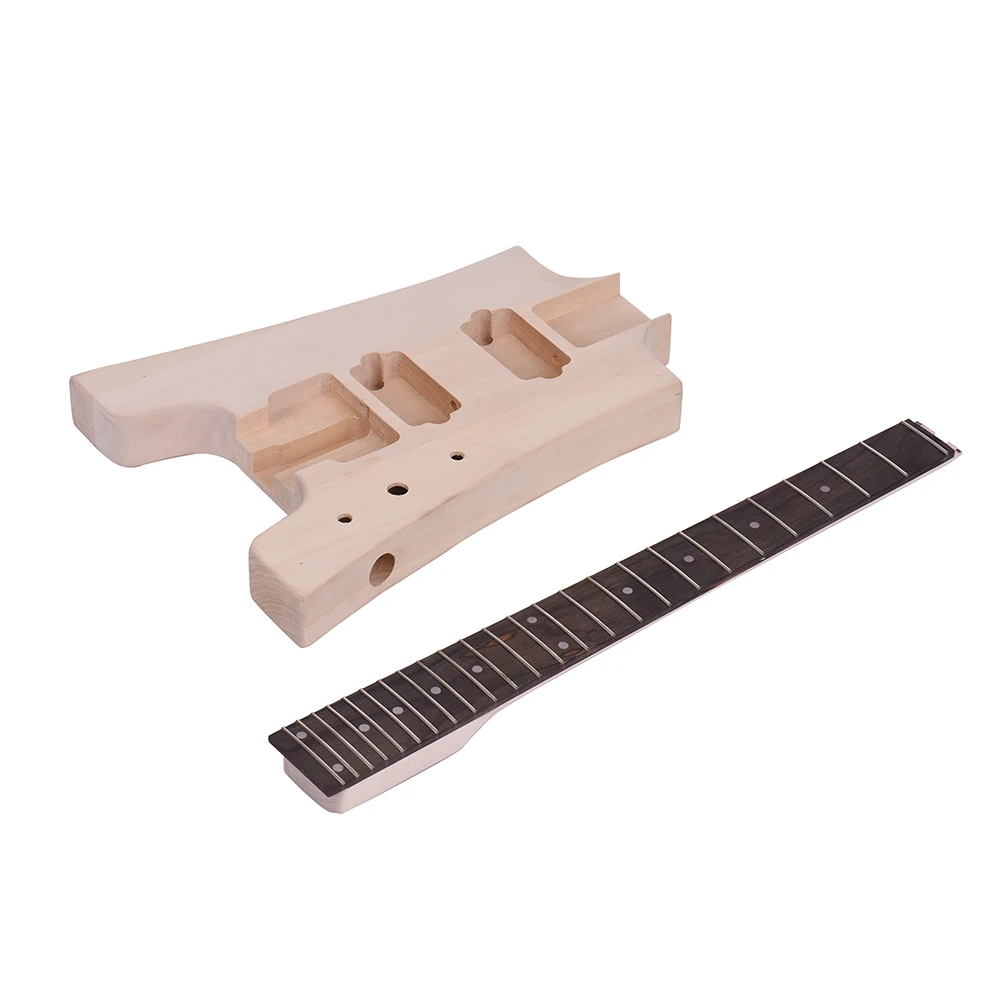 Ammoon незавершенный комплект для сборки электрогитары корпус из липы палисандр гриф клен шеи Специальный дизайн