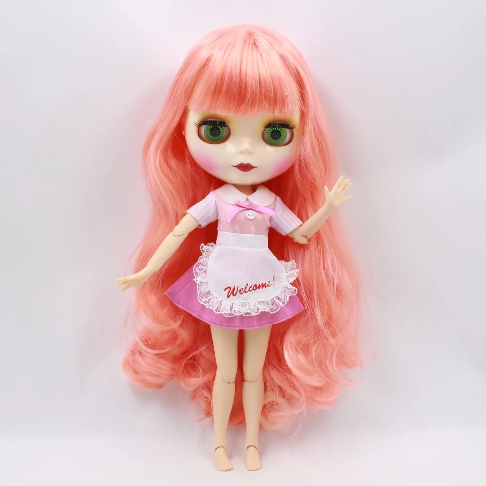 Ледяная кукла DBS Blyth 1/6 bjd шарнир тела блестящее лицо розовые волосы 30 см