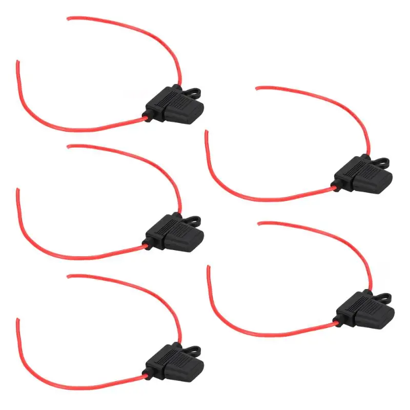 5pcs Car Inline Blade Fuse Holder Waterproof Small
