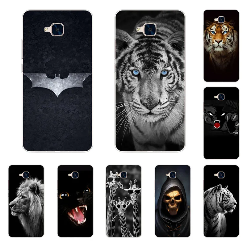 

huawei honor 5c Case,Silicon Fierce animals Painting Soft TPU Back Cover for huawei honor 5c protect Phone bags No Fingerprint