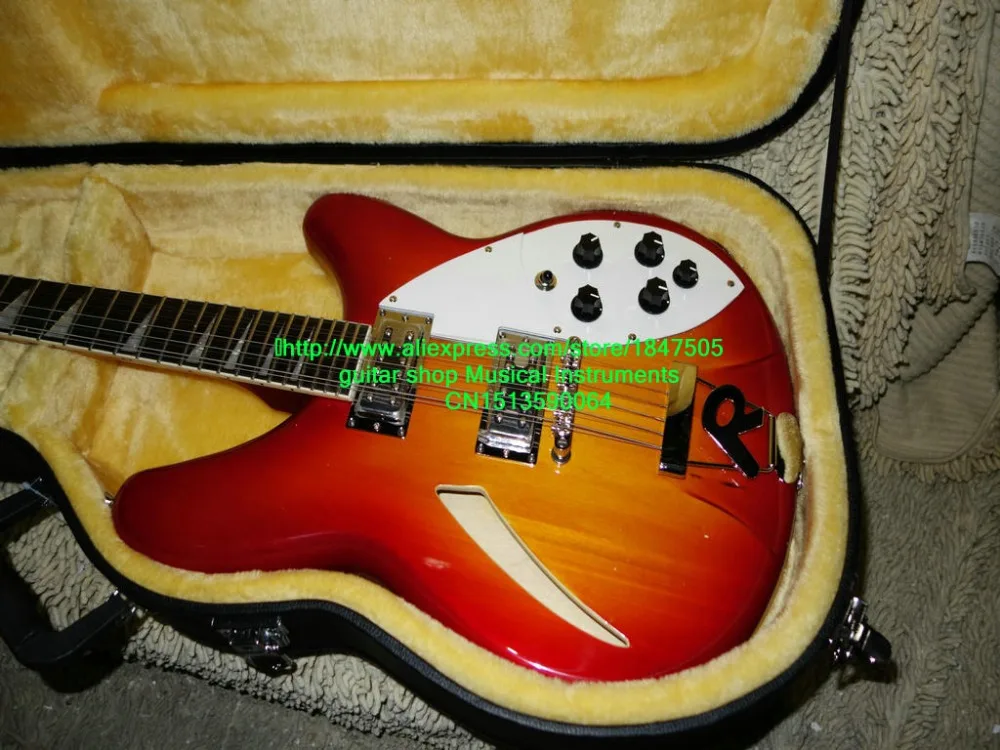 

High Quality 12 Strings 325 330 Electric Guitar Cherry burst Best Musical instruments guitar