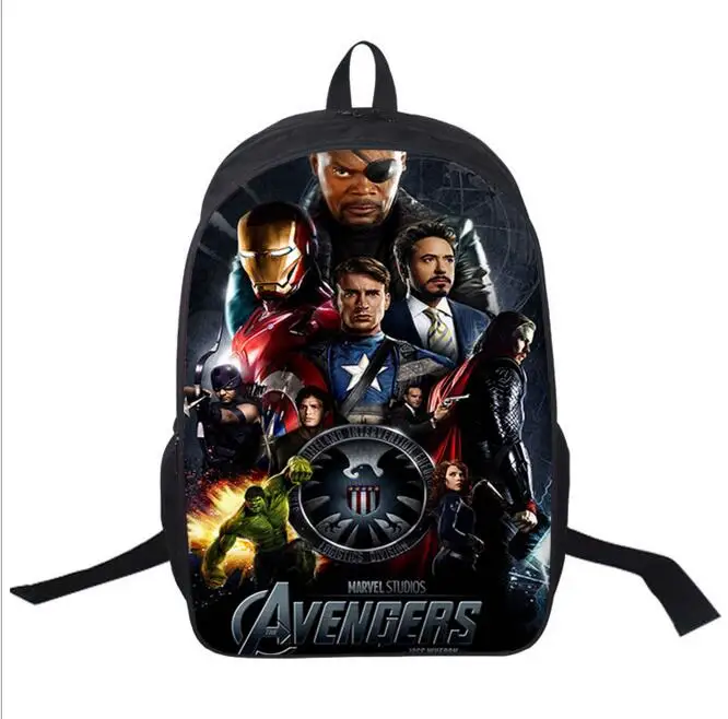 16-inch Mochila School Kids Backpack Captain America Bag Avengers Backpack Children School Bags For Boys Supports custom