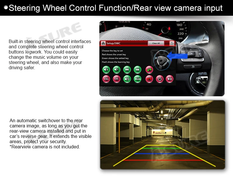 Clearance A-Sure 2 Din Car Auto Radio GPS Player Navigation For Ford Transit Focus Galaxy S-Max C-Max Fusion Fiesta FM RDS SWC DVD USB 3G 17