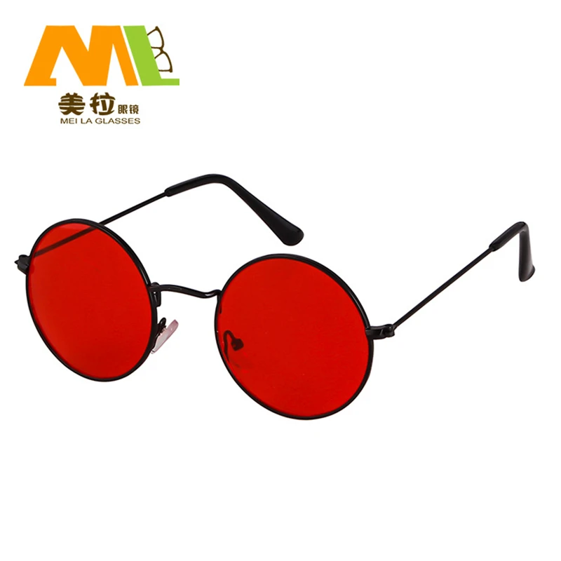 Маленькие ретро круглые красные солнцезащитные очки унисекс фирменный дизайн винтажные круглые красные рыжеватые линзы солнцезащитные очки в стиле хип-хоп