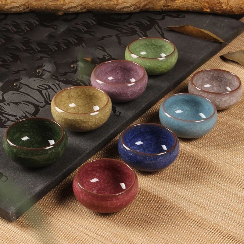 

6PCS Teacups Random Delivery / Ceramic Ice Crack Cups Home Drinkware Random Color ( It Can Not Be Return and Change)