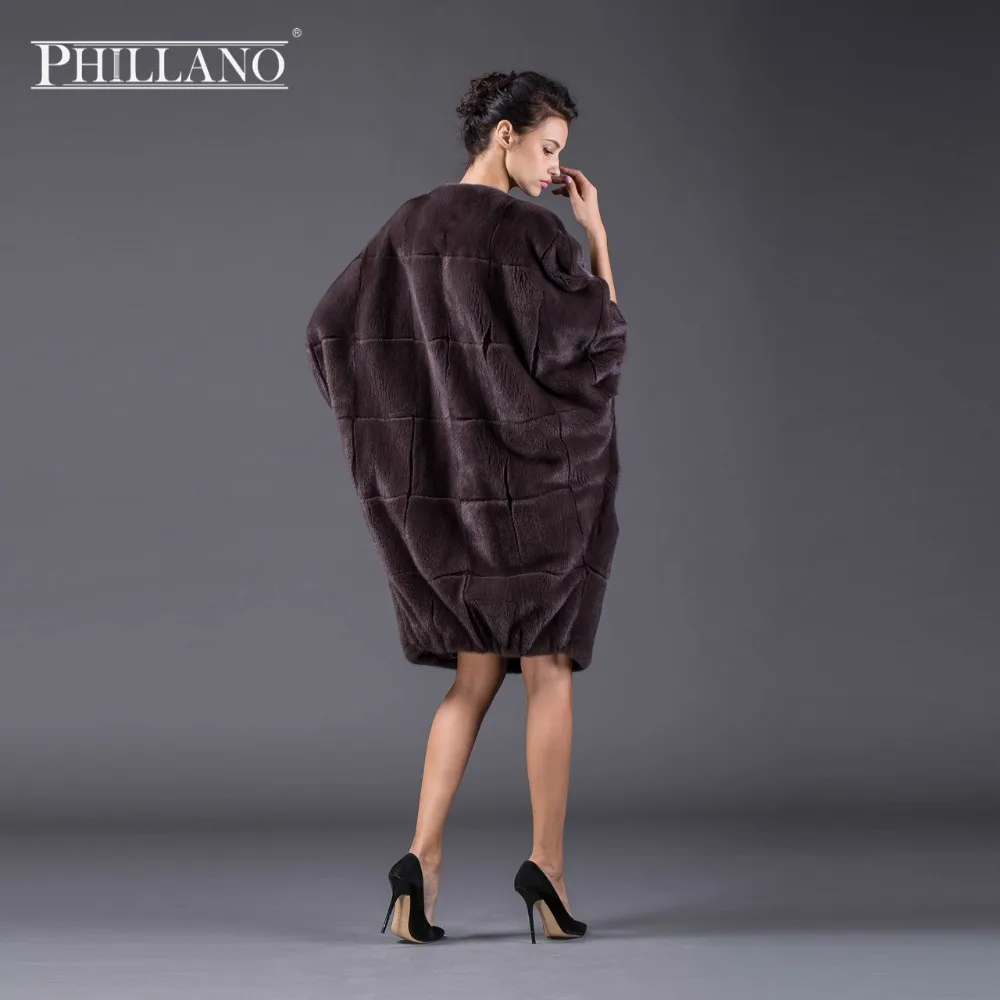 PHILLANO 2016 Женское Зимнее Пальто Рукав летучая мышь С О образным вырезом Элегантная
