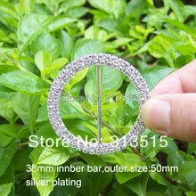 M0173-38mm внутренний стержень) Серебряный двухрядный круглый стул пряжка на пояс изготовлен из чешский камень подгонянный размер, серебро или золото