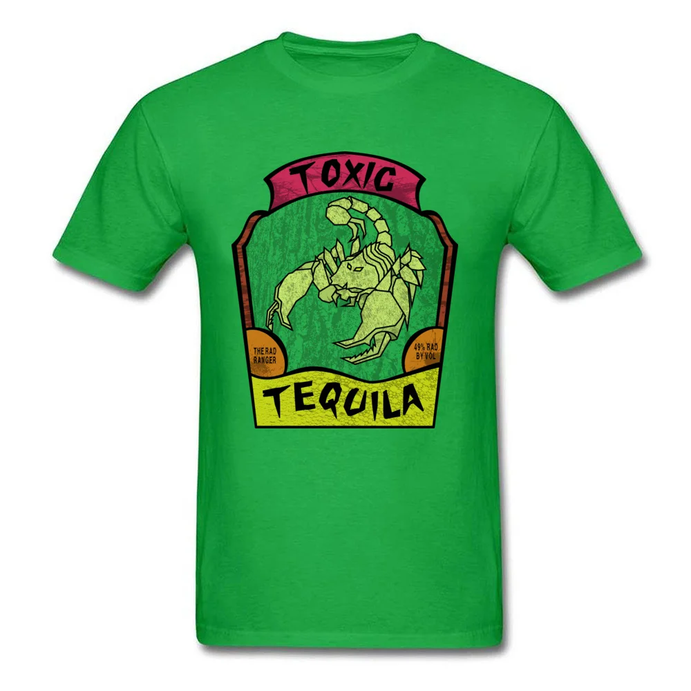 Toxic Tequila T-Shirt Funny Short Sleeve Funny Crewneck Pure Cotton Tops Shirts Design T Shirt for Men Lovers Day Toxic Tequila green